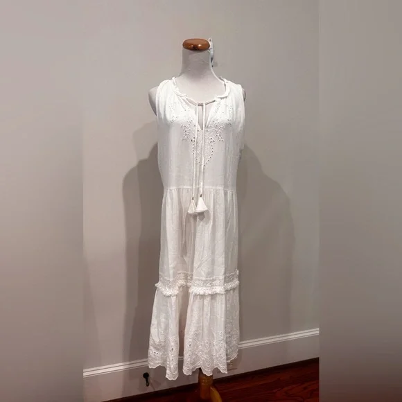 sachin and babi light blue dress Johnny Was Embroidery Polo T-Shirt Midi-Dress main image 1